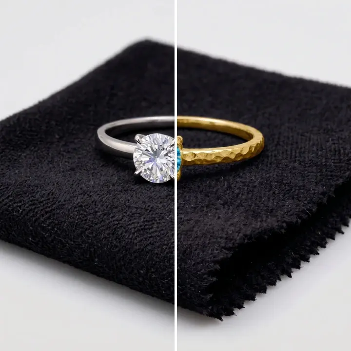 Ring materials change before and after comparison