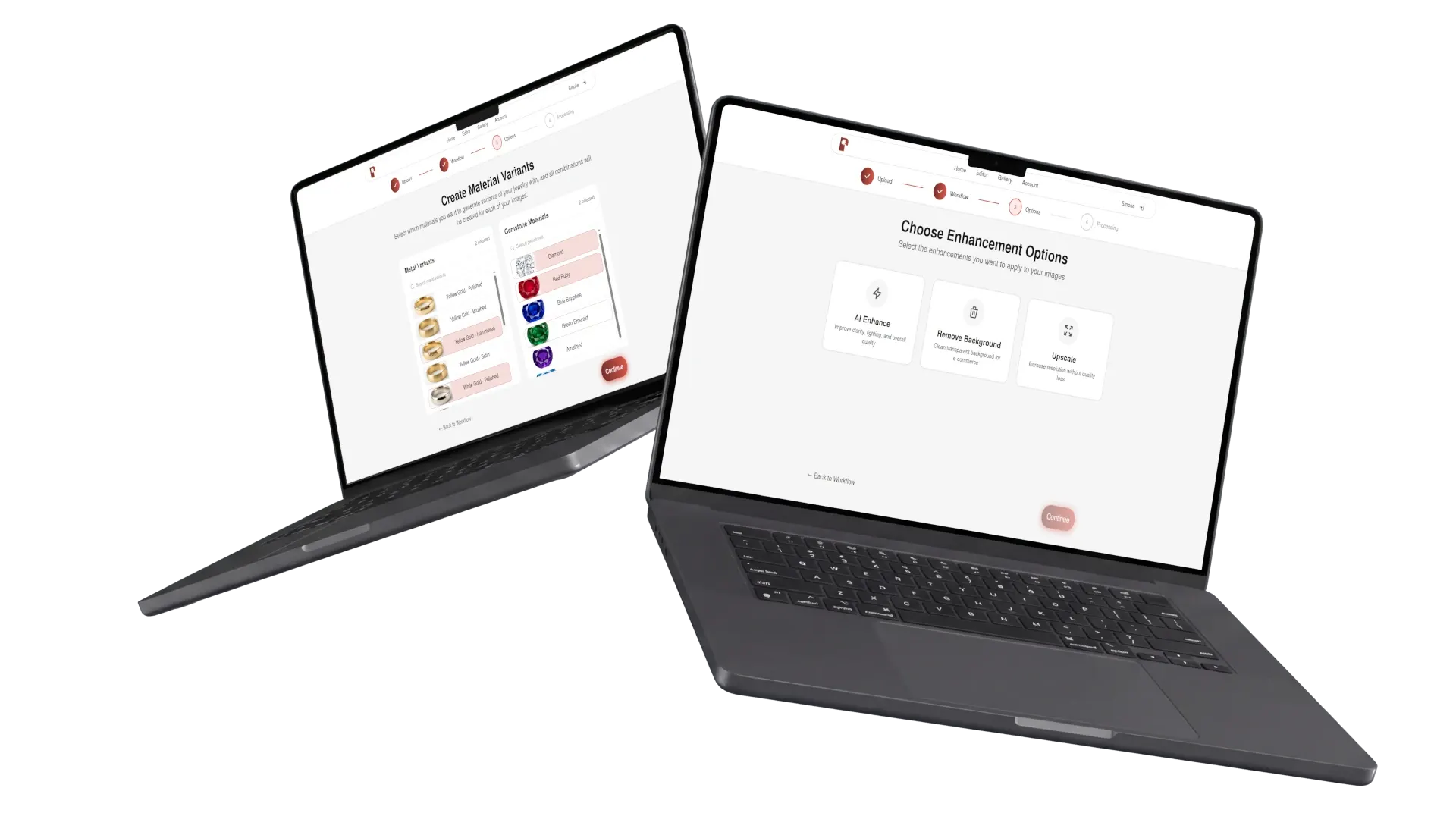 Poliro app interface on desktop