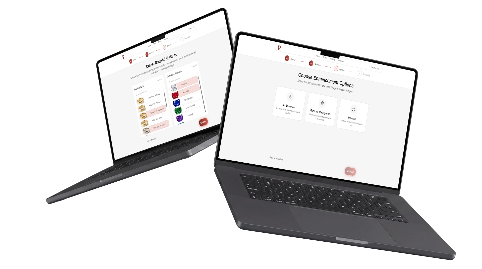 Poliro app interface on desktop