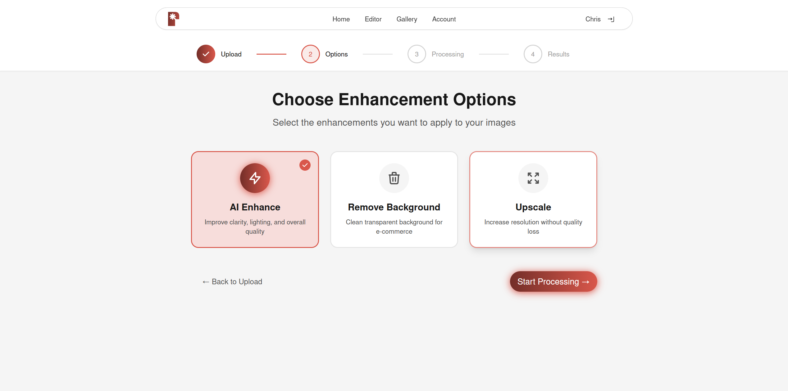 Poliro app interface